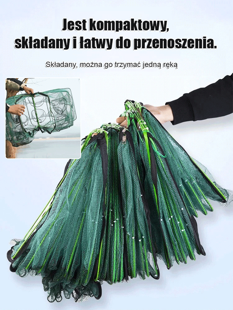 [Majstor ribolova] Automatski sklapa i zadebljava vaš ribarski kavez. Uhvatite sve u jednu mrežu, udvostručite ulov!