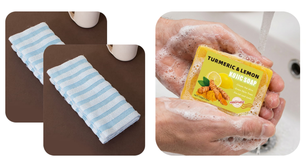 🧼💦1+1 INGYEN: Antibakteriális hámlasztó fürdőlepedő 🚿
