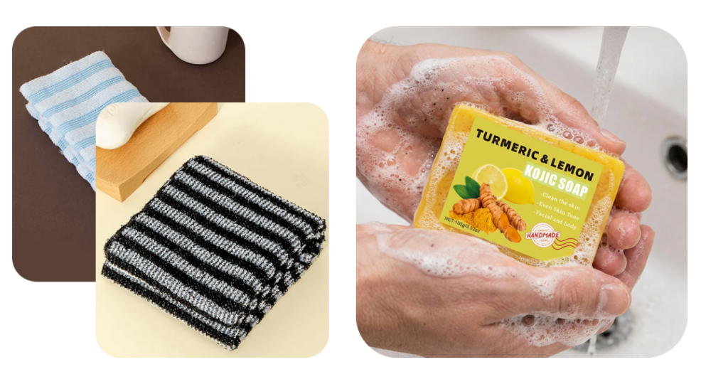 🧼💦1+1 INGYEN: Antibakteriális hámlasztó fürdőlepedő 🚿