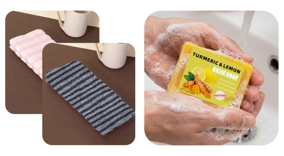 🧼💦1+1 INGYEN: Antibakteriális hámlasztó fürdőlepedő 🚿