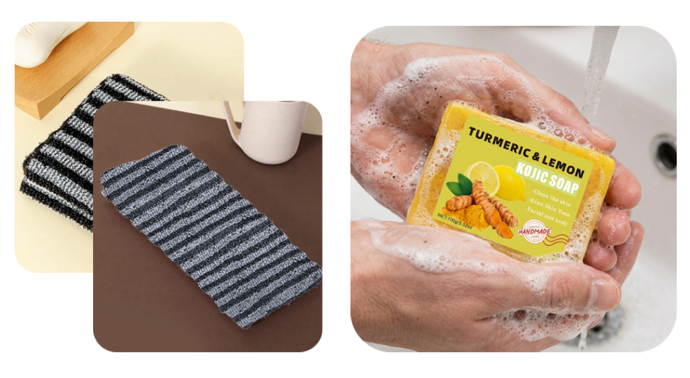 🧼💦1+1 INGYEN: Antibakteriális hámlasztó fürdőlepedő 🚿