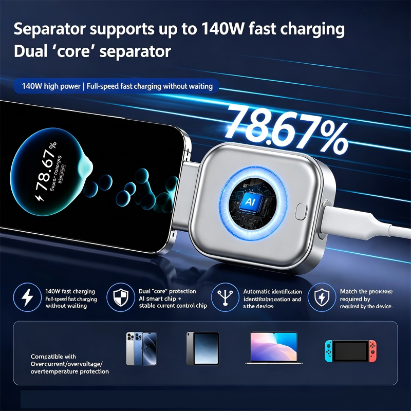 🛡️⚡ Adapter za brzo punjenje s automatskim isključivanjem