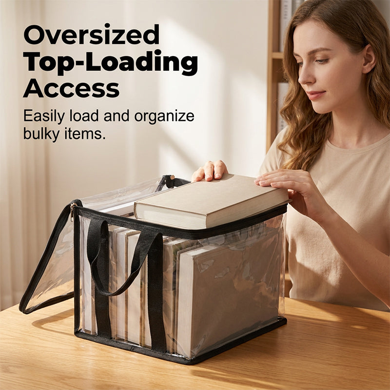 Prozirna, velikog kapaciteta, otporna na prašinu i vlagu, torba za pohranu knjiga